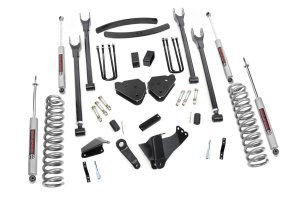 Ford F-350 Super Duty Suspension Lift Kit - Rough Country - 6 Inch Lift Kit, Gas, 4-Link, No OVLDS - '05-'07 Ford F-350 Super Duty Suspension Lift Kit - Rough Country - 6 Inch Lift Kit, Gas, 4-Link, No OVLDS - '05-'07